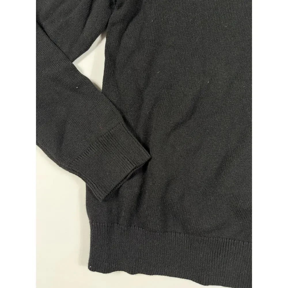 NEW Gap Kids V-Neck Cotton Blend Sweater Black Size 12